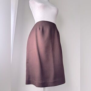 Vintage ‘90s Synari Chocolate Brown Knee Length Skirt